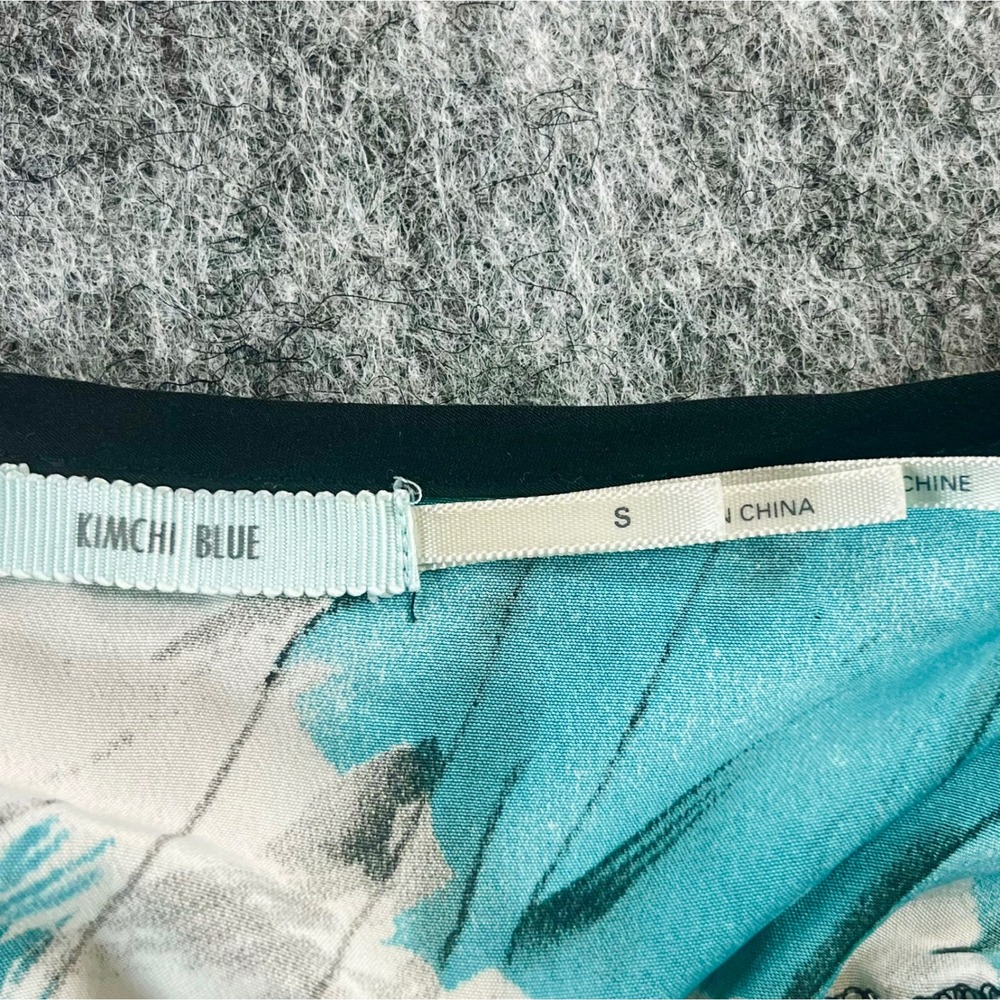 Kimchi Blue Urban Outfitters Abstract Print Dress Women S Teal Boho Y2K Indie - Picture 7 of 11